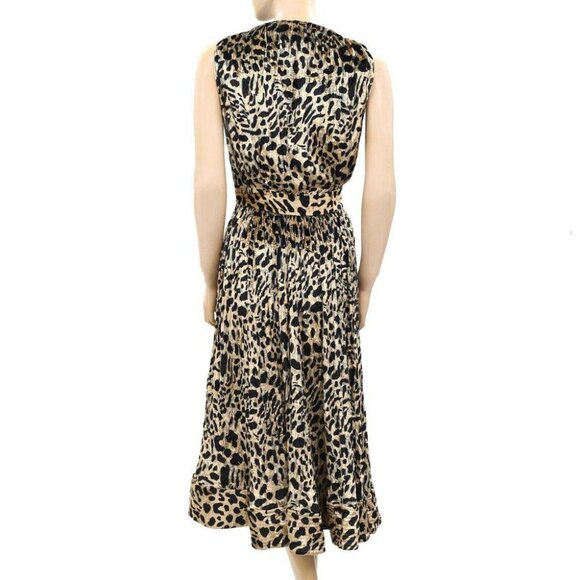 Mimi Liberte Michael Klein Animal Printed Maxi Long Dress Velvet XS New - Picture 3 of 6